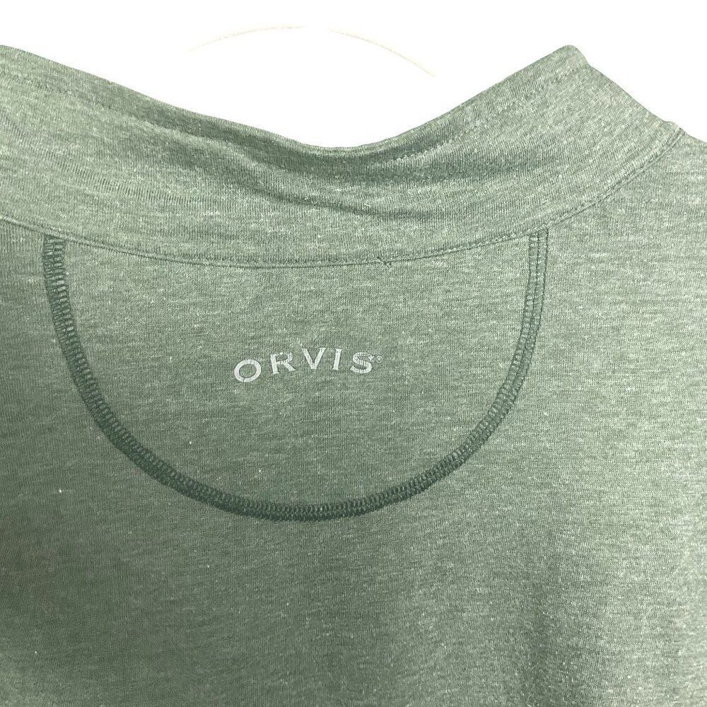 Orvis Sandy Point 1/4 Zip Pullover, Olive Green, Men's XXL, 85% poly/15% cotton - Picture 4 of 8